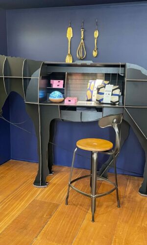 Chaise de bureau bois et métal de vent un bureau d'appoint design