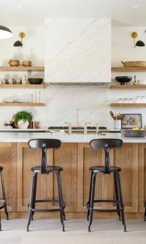 Cuisine américaine avec chaise industrielle Nicolle