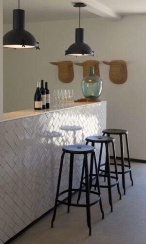 Nicolle metal stool, 75-cm height - Nicolle metal stool at Sarrat de Goundy cellar tasting counter