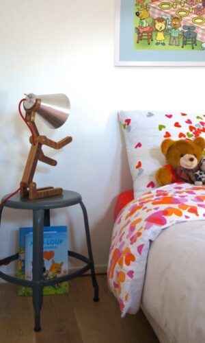 Chaises Nicolle children's mini wolf gray basalt matte Chevert stool, 45-cm high, metal