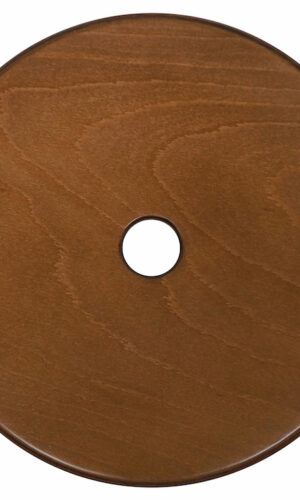 Wood and metal dining chair from Chaises Nicolle, with a caramel-colored wooden seat.