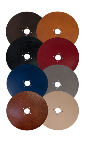 Grained ostrich leather cushion for Chaises Nicolle metal chair