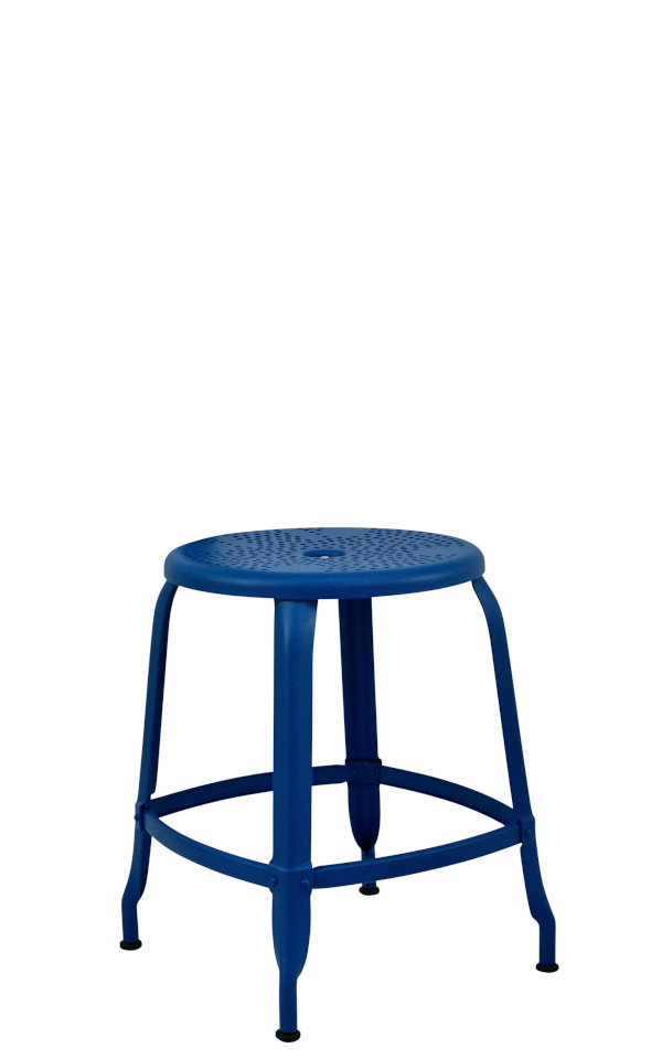 TABOURET_H45_NICOLLE_OUTDOOR_RAL5017_BLEU_SIGNALISATION_TEXTURE Outdoor Nicolle stool, 45-cm height. Nicolle stool for outdoor use. Ideal for a garden table.
