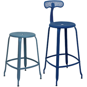 Chaise et tabouret Queue de baleine Outdoor revisités par Paola Navone