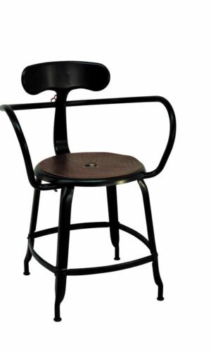 Fauteuil Nicolle avec Galette de cuir grainé autruche