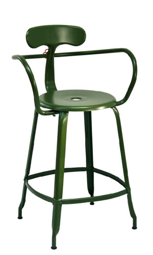 Nicolle metal chair H65-cm - a metal chair made in France for kitchen and high tables.