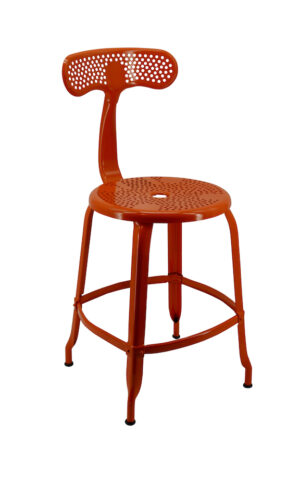 Chaise de jardin orange fabriquée en France