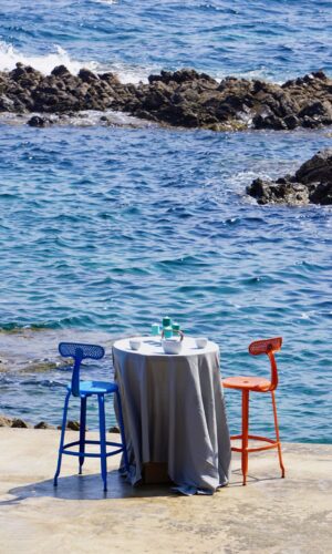 Nicolle chair for terrace by the sea